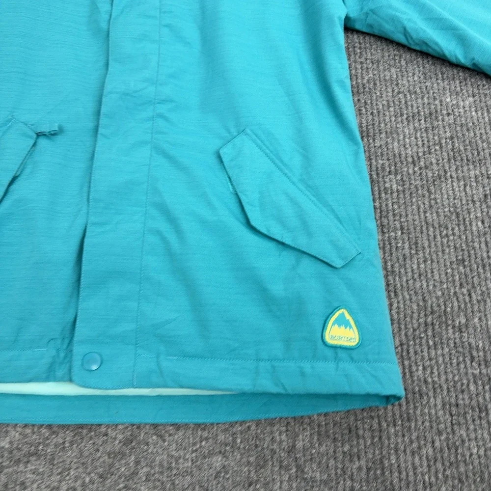 Burton Jacket Girls L Teal Polyester Dryride Hooded Snowboard Ski Gorpcore